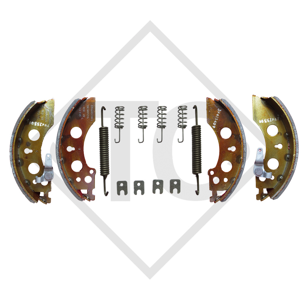 AL-KO Bremsbacken-Set für Radbremse Typ 2051 AAA, Bremsengröße 200x50mm für  eine Achse