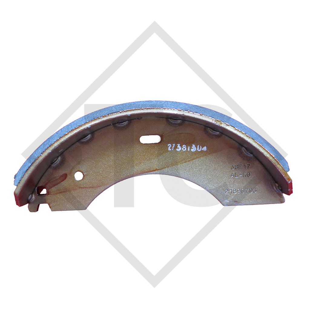 Brake shoe kit for wheel brake type 2350, brake size 230x50mm, for one axle