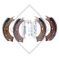 Brake shoe kit for wheel brake type 3062, brake size 300x60mm, for one axle