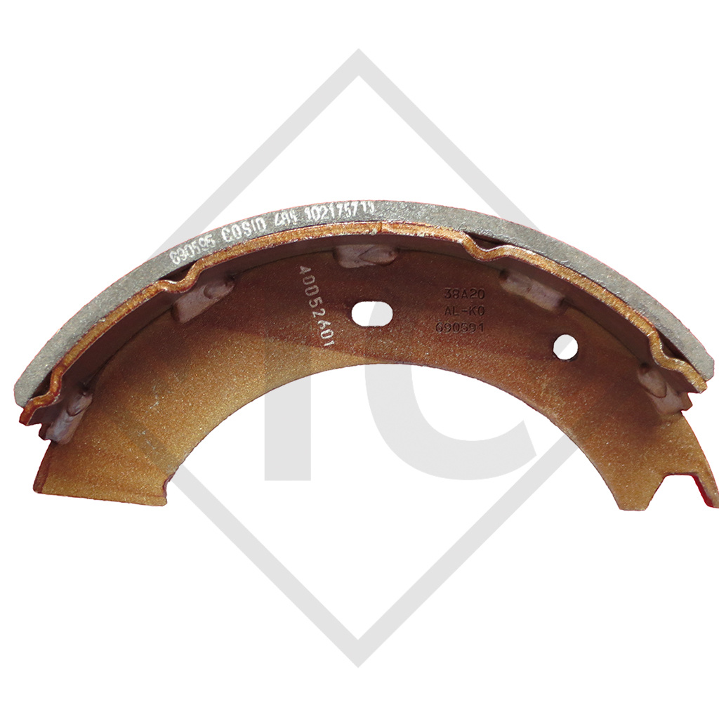 Brake shoe kit for wheel brake type 3062, brake size 300x60mm, for one axle