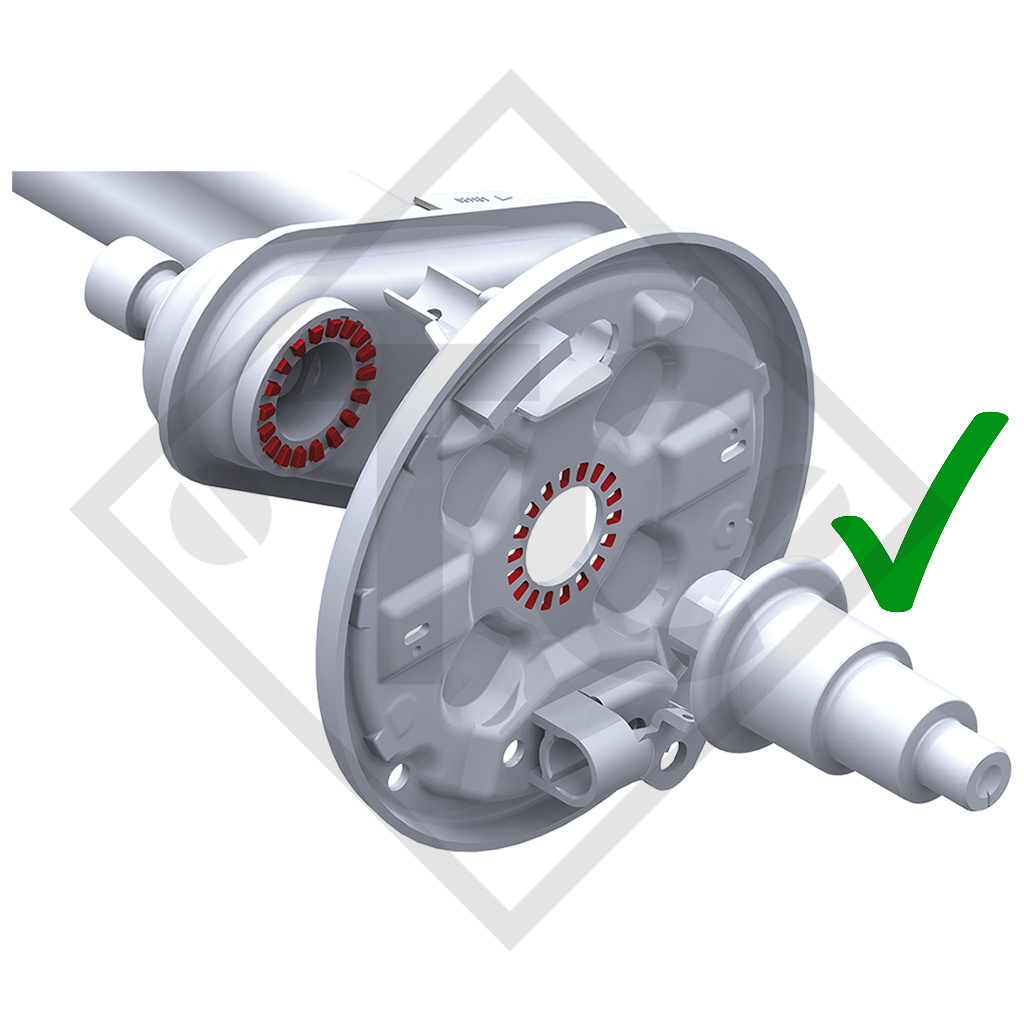 Retrofit set AAA for wheel brake type 2051, version with toothed profile for one axle