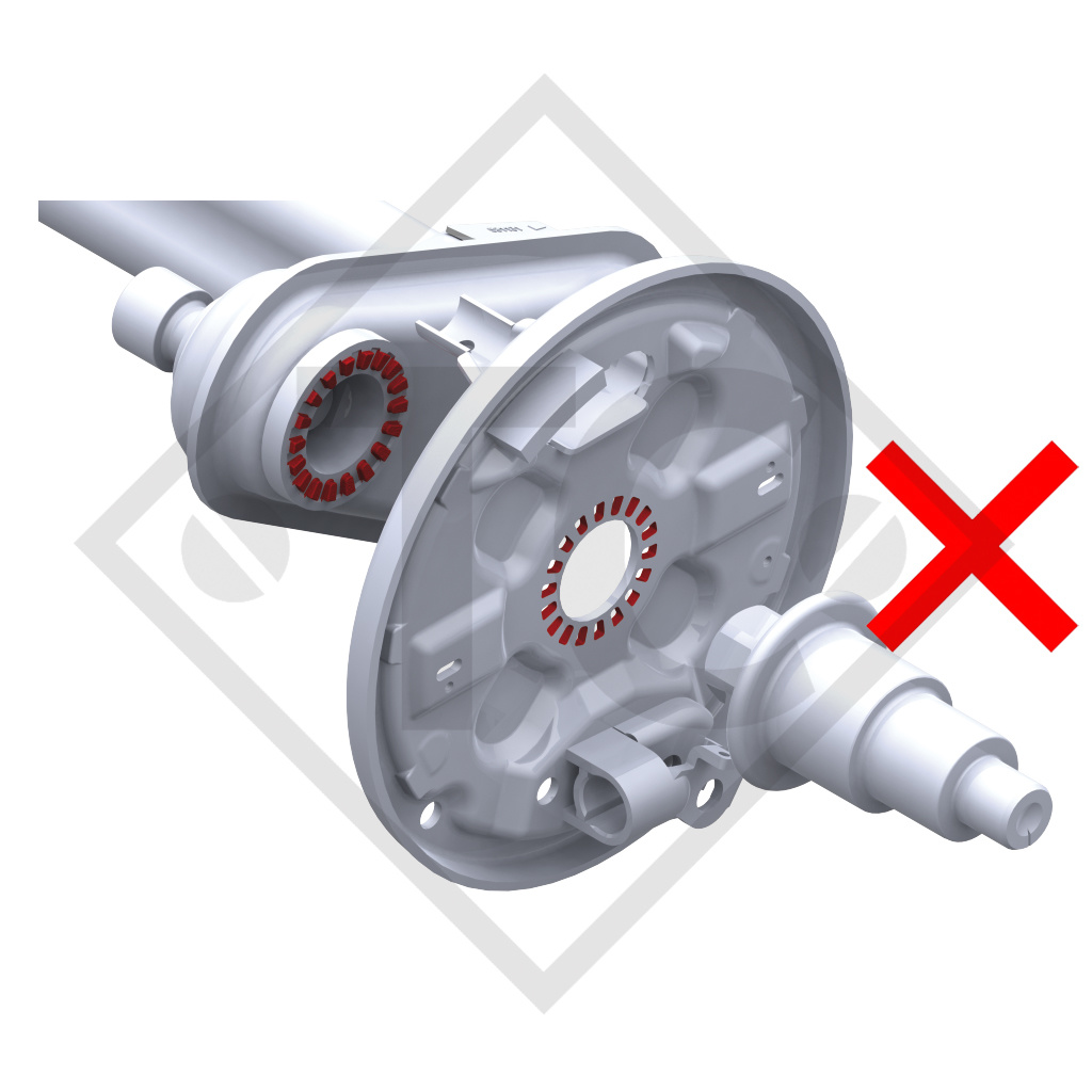 Retrofit set AAA for wheel brake type 2051, version with toothed profile with 4 holes for one axle