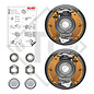 Retrofit set AAA for wheel brake type 2361, version with toothed profile for one axle