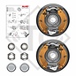 Retrofit set AAA for wheel brake type 2361, version with toothed profile with 4 holes for one axle