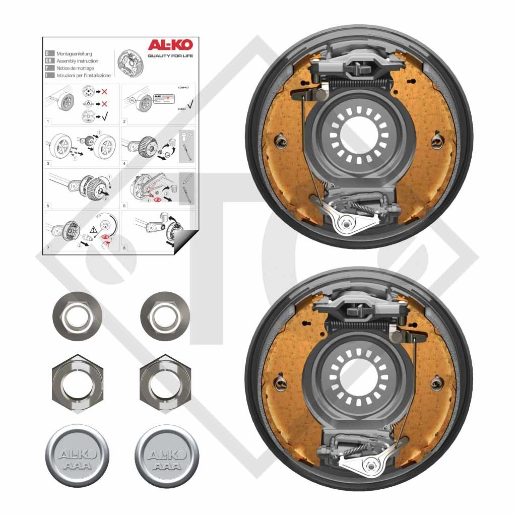 Kit AAA pour frein de roue 2361, version boulonnable à 4 trous - Trailer  Center Discount GmbH