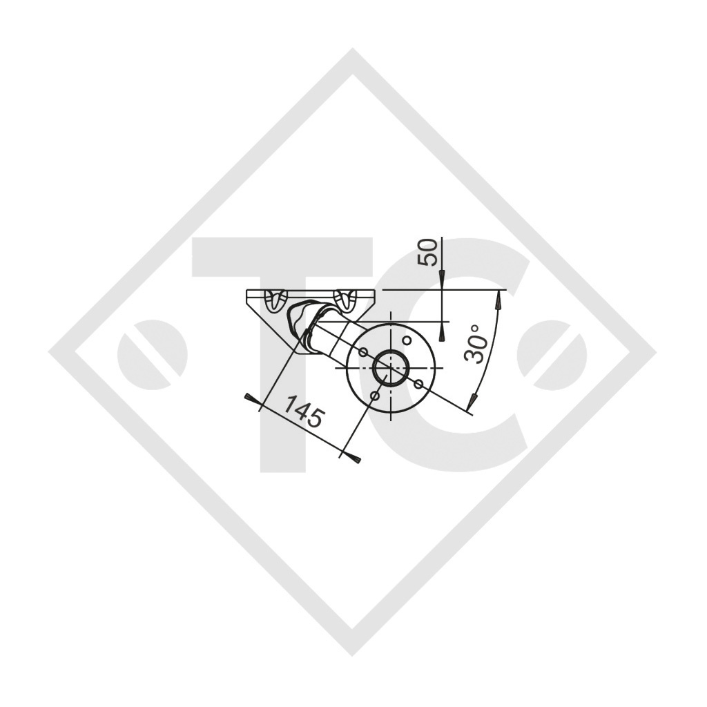 Unbraked axle 350kg BASIC axle type 400-2