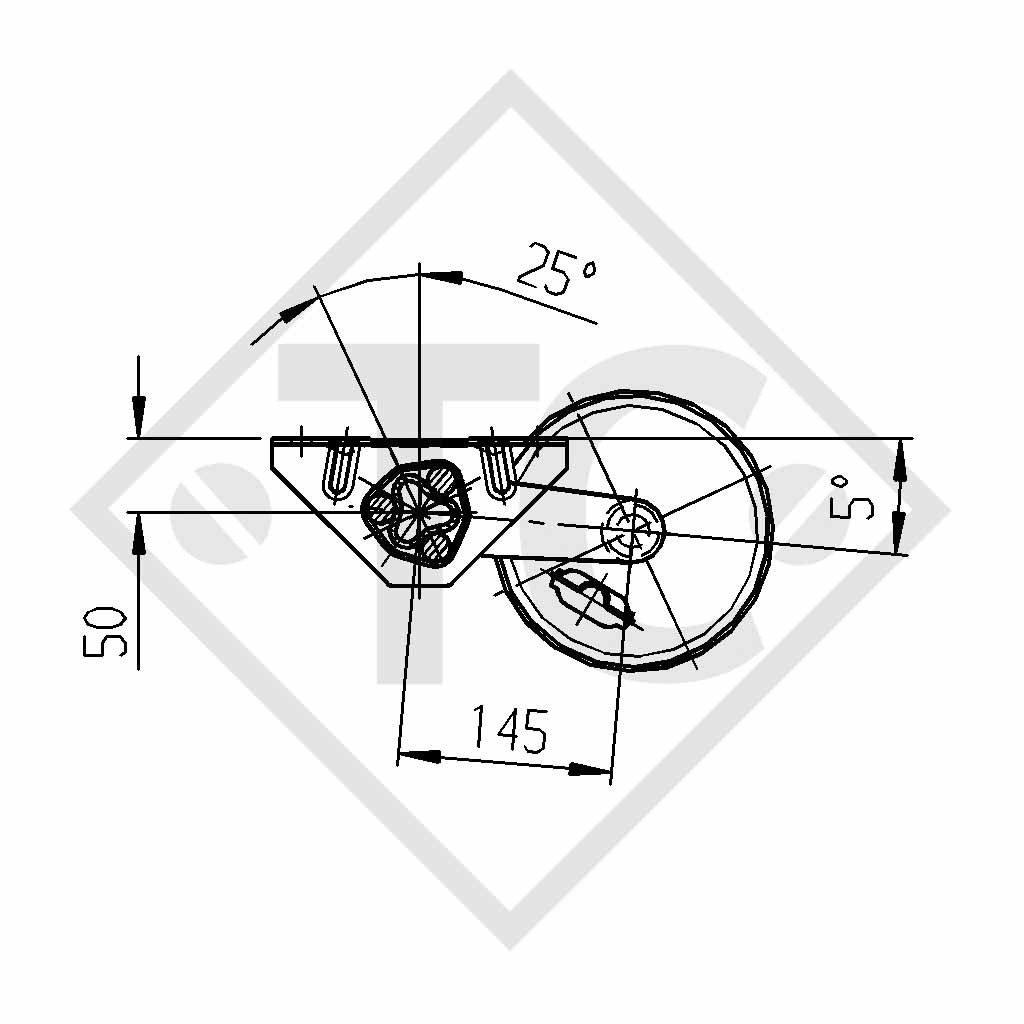 Assale frenato 750kg BASIC tipo di assale B 700-5