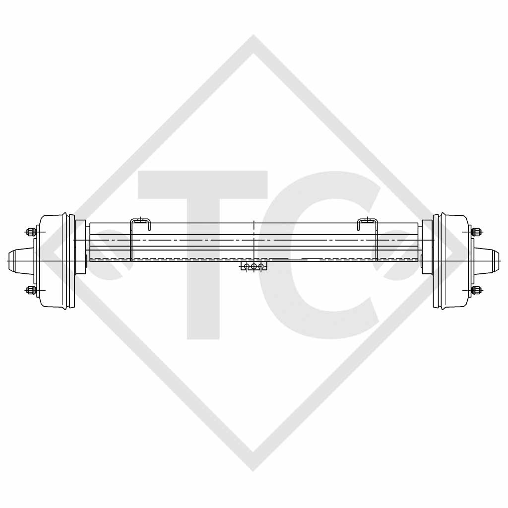 Essieu PLUS 2750kg freiné type d'essieu B 2700-3