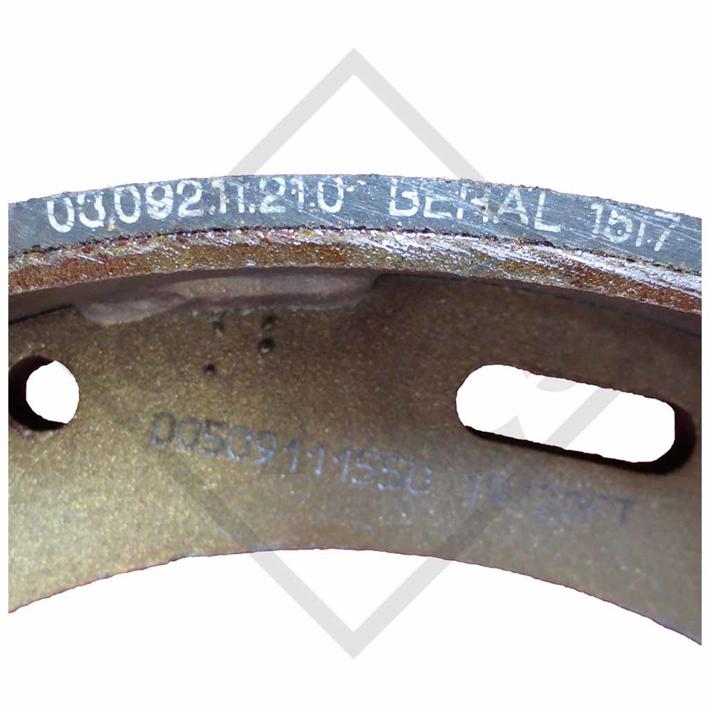 Brake shoe kit for wheel brake type S 3006-7 RASK und S 3006-7 SK, brake size 300x60mm, for one axle