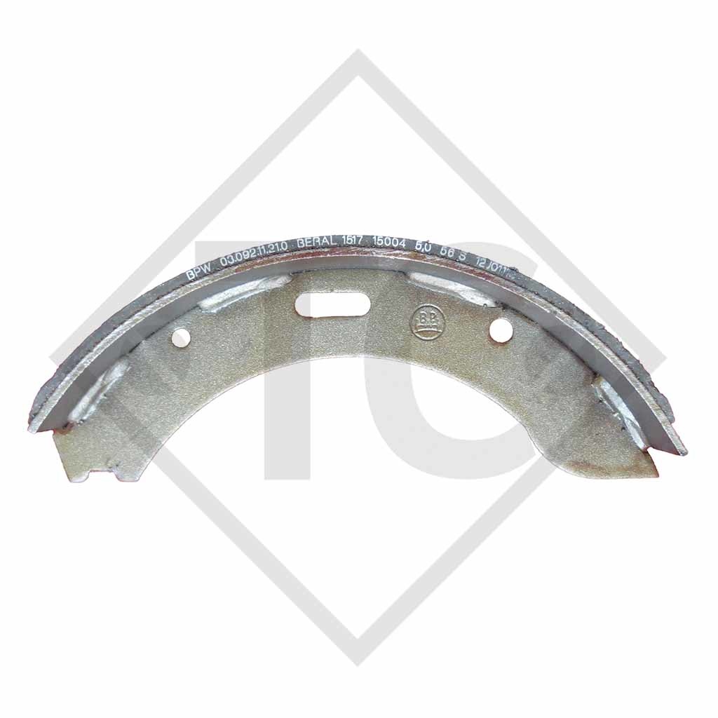 Brake shoe kit for wheel brake type S 3006-7 RASK und S 3006-7 SK, brake size 300x60mm, for one axle