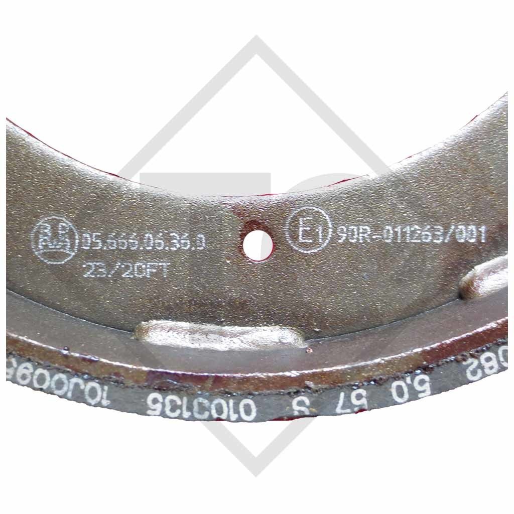 Ceppi freno, freno ruota R 234-76, dimensioni 230x40mm per un asse