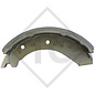 Brake shoe kit for wheel brake type 3081A, 3081B and 3081AR, brake size 300x80mm, for one axle