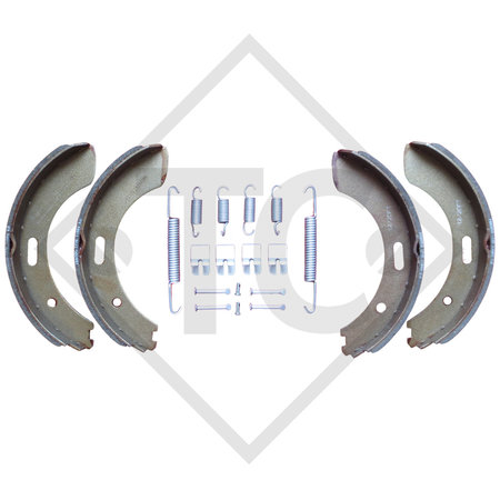 Brake shoes, wheel brake S 2504-7 RASK, brake size 250x40mm