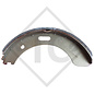 Brake shoe kit for wheel brake type S 2504-7 RASK, brake size 250x40mm, for one axle