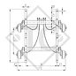 Conjuntos ejes tándem con freno 2000kg BASIC tipo de eje 2xB 850-10