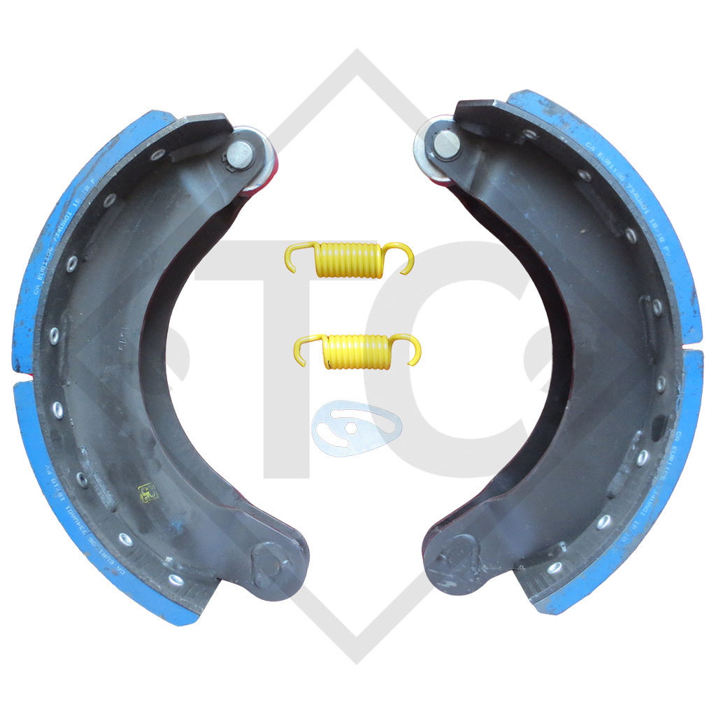 Bremsbacken-Set für Radbremse Typ 406x140 - 414S - WA für eine Seite/Bremse