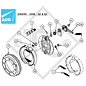 Brake shoe kit for wheel brake type 350x90 - 359E - QC and QF for one side/brake