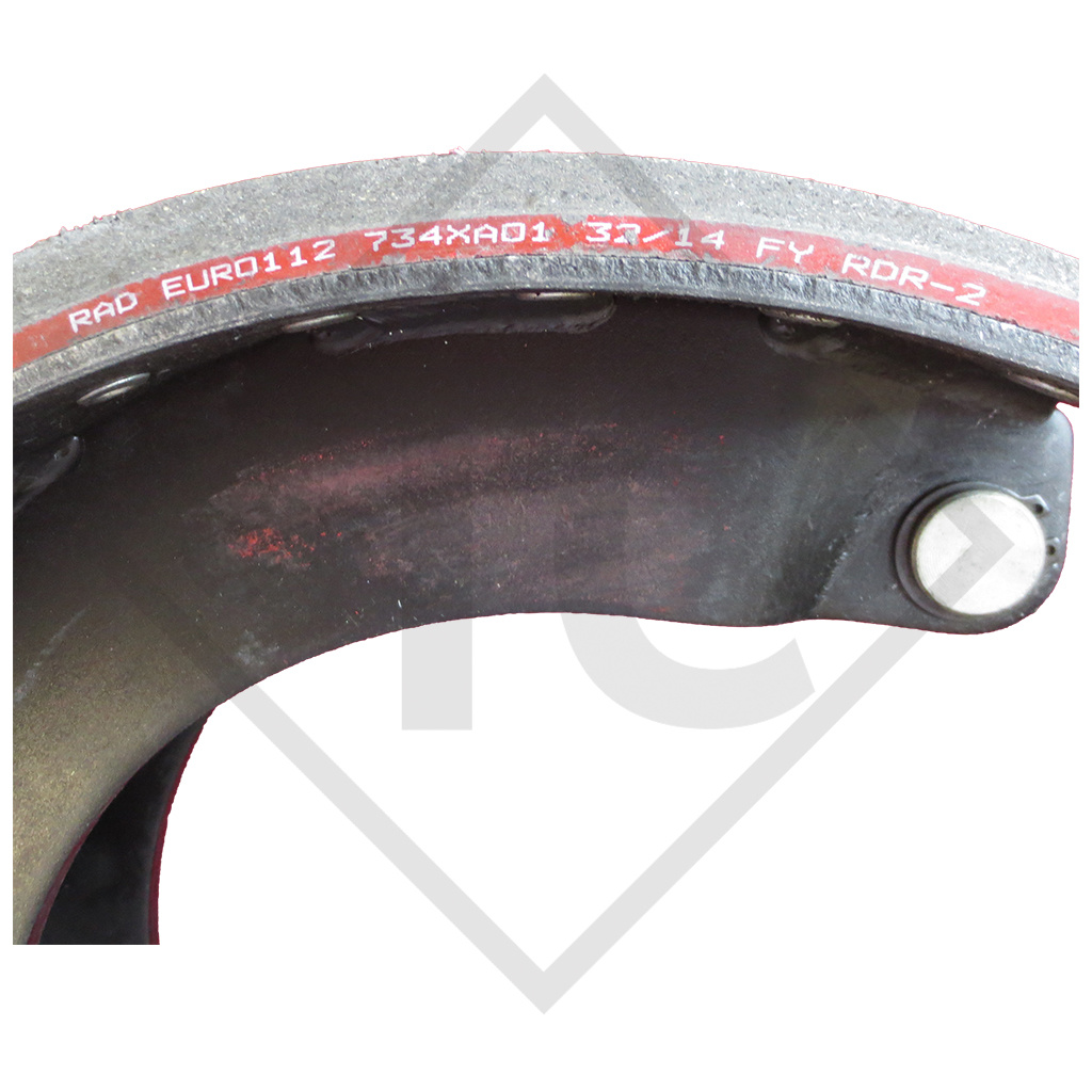 Brake shoe kit for wheel brake type 420x180 - 4218S - XA for one side/brake