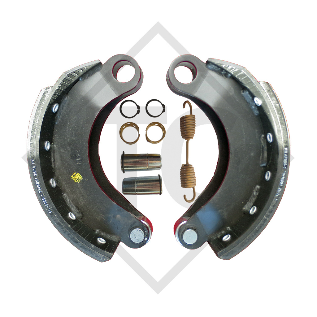 Bremsbacken-Set für Radbremse Typ 300x135 - 314E - KB für eine Seite/Bremse
