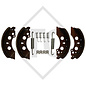 Brake shoe kit for wheel brake type 2051 with deflection 90°, for lowering axles, brake size 200x50mm, for one axle