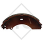 Brake shoe kit for wheel brake type 2361 AAA, brake size 230x60mm, for one axle