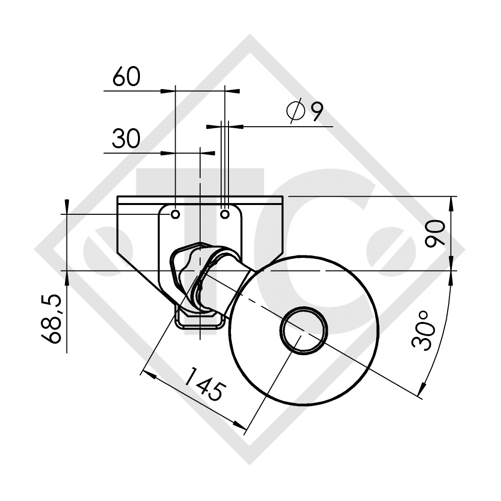 Assale sfrenato 750kg PLUS OPTIMA tipo di assale 700-5