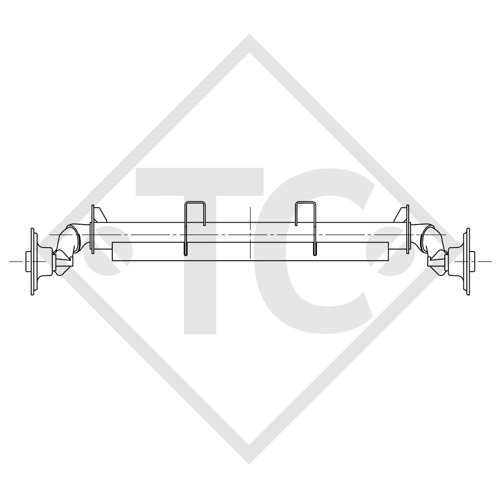 Eje sin freno 750kg PLUS OPTIMA tipo de eje 700-5