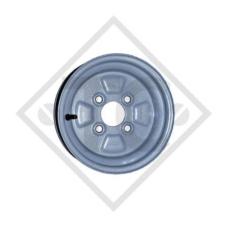 Trailer rim 3.50Bx10 H2, 4/60/100, ET 0, 274539