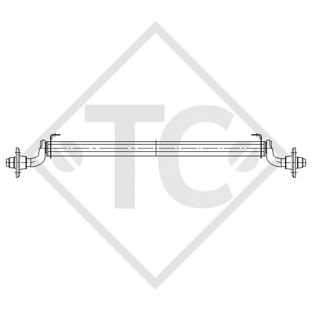 Unbraked axle 750kg BASIC axle type 700-5