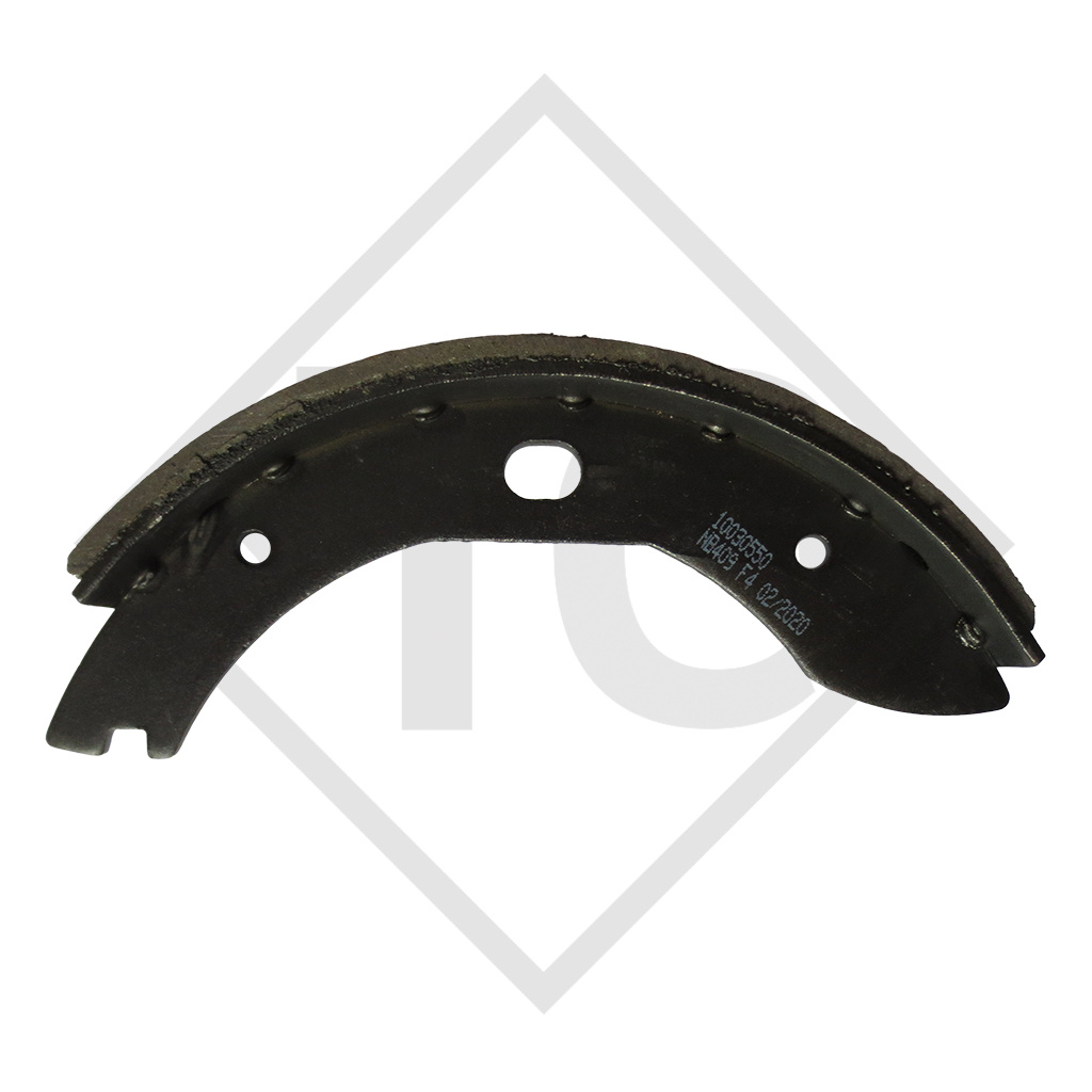 Brake shoe kit for wheel brake type B 200/1, brake size 200x30mm, for one axle - REPLICA