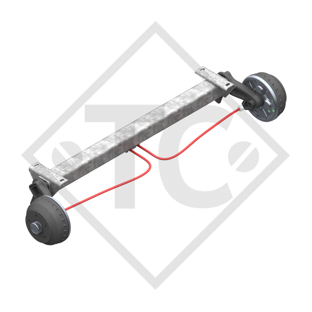 Braked tandem front axle 1350kg BASIC axle type CB1350