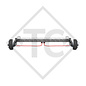 Braked tandem rear axle 1500kg BASIC axle type CB1500