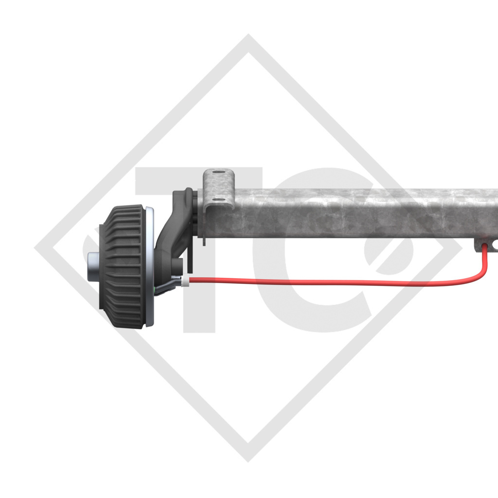 Achse gebremst 1500kg BASIC Achstyp CB1500 mit AAA (Automatische Nachstellung der Bremsbeläge)