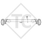 Braked axle 1500kg BASIC axle type CB1500 with AAA (automatic adjustment of the brake pads)