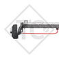Braked axle 1500kg BASIC axle type CB1500 with AAA (automatic adjustment of the brake pads)