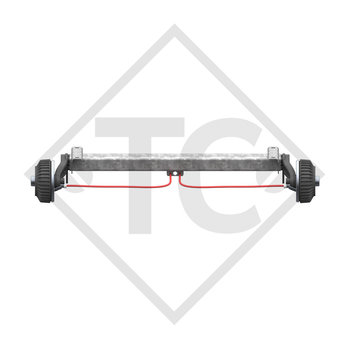 Braked axle 1500kg BASIC axle type CB1500 with AAA (automatic adjustment of the brake pads)