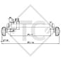 Braked axle 1500kg BASIC axle type CB1500 with AAA (automatic adjustment of the brake pads)