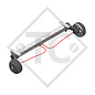 Braked axle 1500kg BASIC axle type CB1500 with AAA (automatic adjustment of the brake pads)