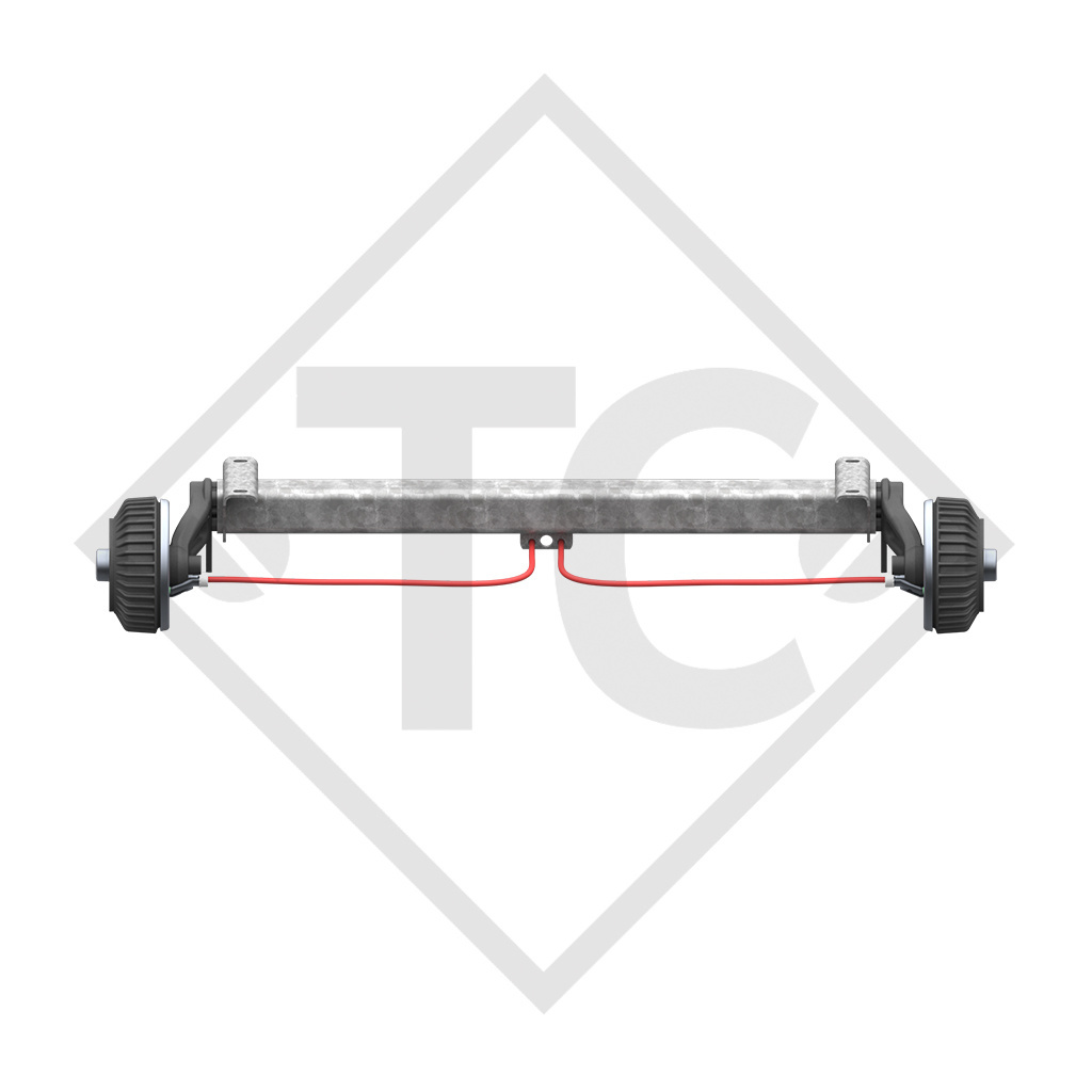 Braked tandem front axle 1500kg BASIC axle type CB1500 with AAA (automatic adjustment of the brake pads)