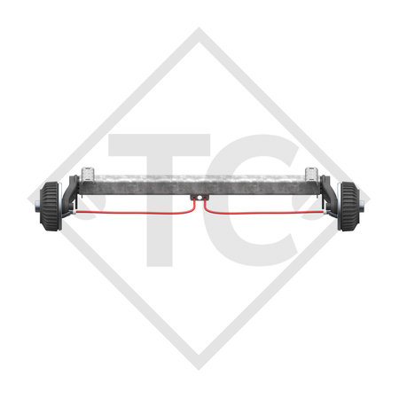 Tandem Vorderachse gebremst 1500kg BASIC Achstyp CB1500 mit AAA (Automatische Nachstellung der Bremsbeläge)