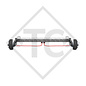 Braked tandem rear axle 1500kg BASIC axle type CB1500 with AAA (automatic adjustment of the brake pads)