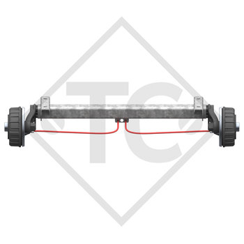 Braked tandem front axle 1800kg BASIC axle type CB1800