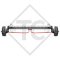 Braked tandem front axle 1800kg BASIC axle type CB1800