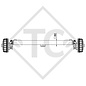Braked axle 1800kg axle type CB1800 with AAA (automatic adjustment of the brake pads)