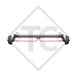 Braked axle 1050kg BASIC axle type CB1050 with AAA (automatic adjustment of the brake pads)