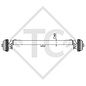 Braked axle 1050kg BASIC axle type CB1050 with AAA (automatic adjustment of the brake pads)