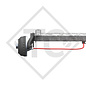 Braked tandem rear axle 1050kg BASIC axle type CB1050 with AAA (automatic adjustment of the brake pads)