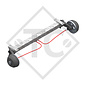 Braked tandem rear axle 1050kg BASIC axle type CB1050 with AAA (automatic adjustment of the brake pads)