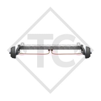 Braked axle 1350kg BASIC axle type CB1350 with AAA (automatic adjustment of the brake pads)