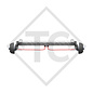 Braked tandem front axle 1350kg BASIC axle type CB1350 with AAA (automatic adjustment of the brake pads)